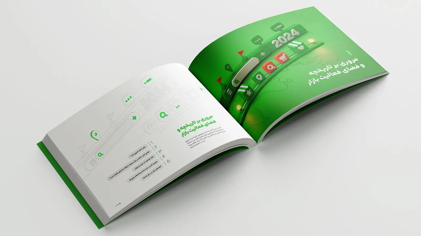 Open spread of the Bazaar annual report